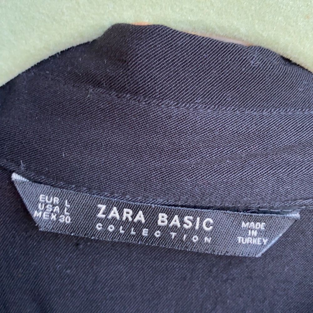 Zara Basic Black Button Up Top - image 3